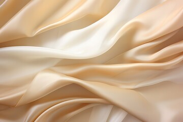 Obraz premium A beige background with shiny gold-colored waves. generative AI