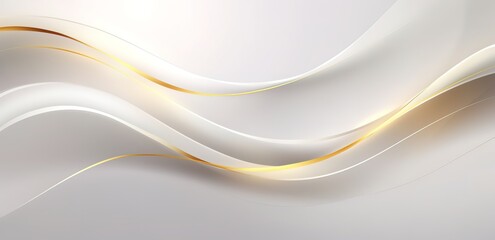 A white background with sparkling golden yellow waves. generative AI