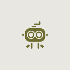 ロボットをシンボリックに用いたロゴのベクター画像