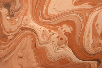 Terracotta marble texture background, Fluid art wallpaper (Generative Ai)