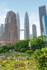 Fototapeta premium Awesome Kuala Lumpur skyline. Amazing view of skyscrapers