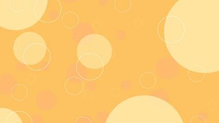 Bright orange vector background with abstract circle shapes. Simple template banner for sales, pages, ads, events, holidays, parties, and others.