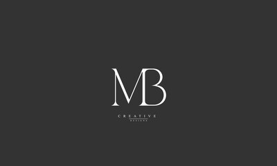 Alphabet letters Initials Monogram logo MB BM M B