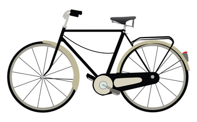 Obraz premium black bicycle without basket. Bicycle isolated on white background. Vector illustration.