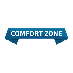 Comfort Zone Blue Ribbon Rectangle Shape For Expression Sign Information Announcement Business Marketing Social Media
