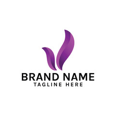 Abstract flame logo design template