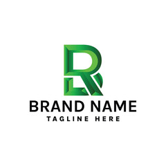 BR letter logo design template