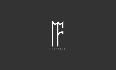 Alphabet letters Initials Monogram logo MF M F