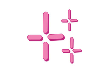 Pink Decor Flat Sticker Design