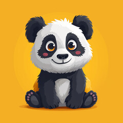 Obraz premium Cute animal character icons and logo,panda