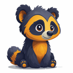 Obraz premium Cute animal character icons and logo,Raccoon