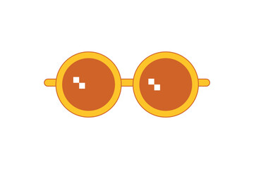 Orange Glasses Decor Sticker Design