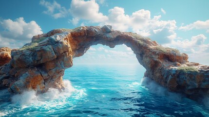 Coastal arch sculpted by the relentless waves.