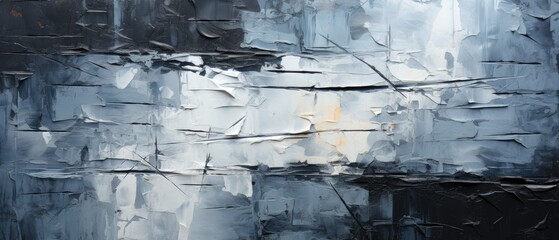 Captivating closeup showcasing an abstract rough art painting texture in shades of black, gray, and dark colors, ideal for adding depth and texture to your design, Ai Generated.