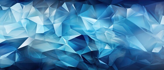 Abstract 3D texture with a blue and white crystal background illustration, Ai Generated.