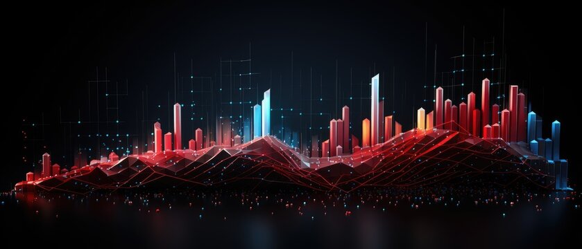 Complex data simplified into visual elements, for clear and effective graphic representation, Ai Generated