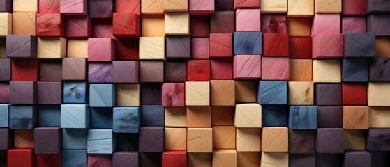 A vibrant and colorful wood texture, ideal for backdrop or wallpaper use, Ai Generated.