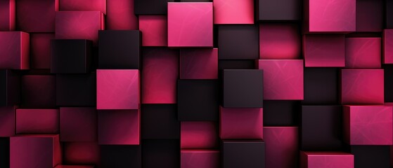 Captivating abstract texture featuring dark geometric patterns in luxurious pink and black, adding a sense of opulence and sophistication, Ai Generated.