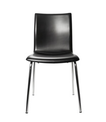 Simple and modern chair in black color. Transparent background. PNG. Generative AI