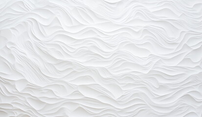 Artistic hand-applied, intricate stroke scraped white mortar wall or stucco wall background. 
