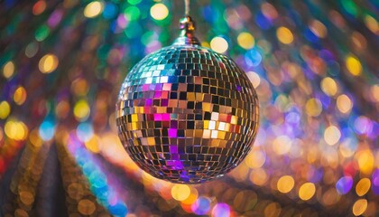 Obraz premium Hypnotic Harmony: Psychedelic Lights Dance with an Unreal Disco 