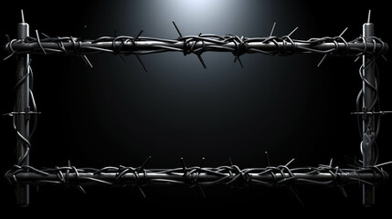 barbed wire fence high definition(hd) photographic creative image - obrazy, fototapety, plakaty
