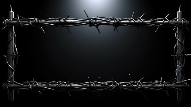 barbed wire fence high definition(hd) photographic creative image
