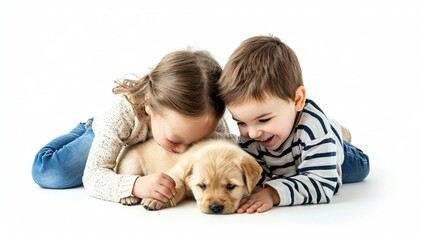 Fototapeta na wymiar child and their dog