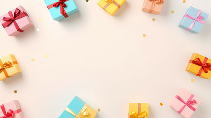 Gift box background. Black Friday sale. Birthday, children's day, valentine's day and wedding gift background
