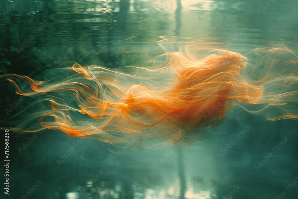 Poster Abstract shapes gently flowing into one another, symbolizing peace and relaxation.