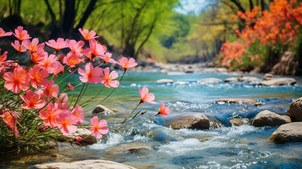 Obraz na płótnie Canvas spring in the park high definition(hd) photographic creative image