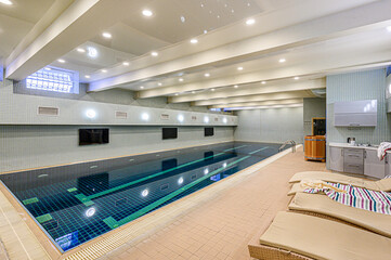 interior apartment room swimming pool in house