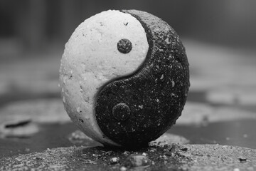 A representation of the balance of yin and yang in Eastern philosophy.