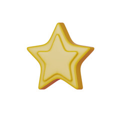 Christmas gold star tree 3d icon high quality render and transparent background