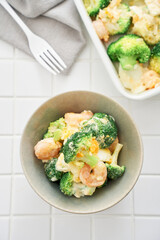 ブロッコリーとエビのタルタルサラダ