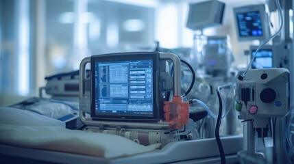 Supporting equipment in the recovery ICU intensive care unit