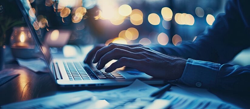 Online Digital E Invoice And Statements Software. Copy space image. Place for adding text or design - Powered by Adobe