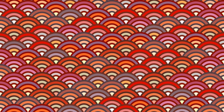 Japanese Seigaiha pattern seamless tile.
