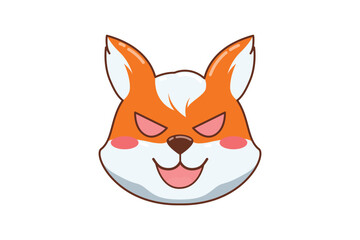 Obraz premium Cute Shiba Inu Expression Sticker
