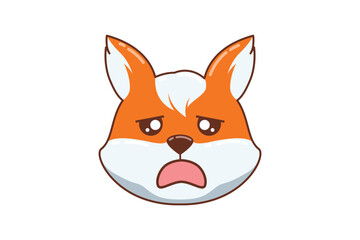 Fototapeta premium Cute Shiba Inu Expression Sticker