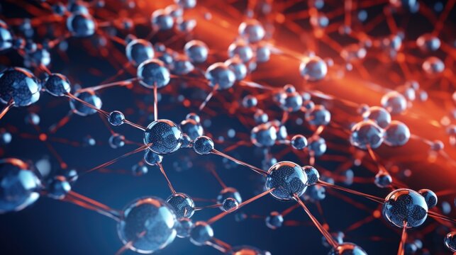 Nanoparticles structure, abstract background of nanotechnology science