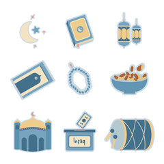 Ramadhan theme clip art vector 