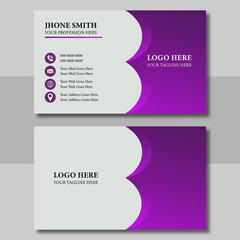 Fototapeta premium Double-sided creative business card vector design template. Business card for business and personal use.