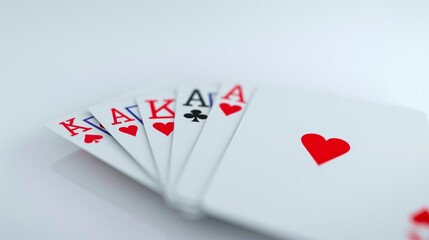 Playing cards mockup deck of playing cards isolated in white table 3D rendering illustration   
