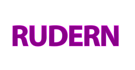 Rudern - plakative pinke 3D-Schrift, Wassersport, Sportart, Ruderboot, Paddeln, Ausdauertraining, Teamarbeit, Wettkampf, Fitness, Gleichgewichtstraining, Körperkoordination, Rendering, Freisteller