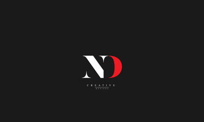 Alphabet letters Initials Monogram logo ND DN N D
