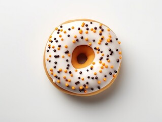 Tasty doughnut on white background