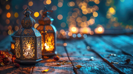 islamic lantern muslim holiday decoration design - obrazy, fototapety, plakaty