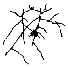 crack, simple vector hand draw sketch doodle, isolated on white