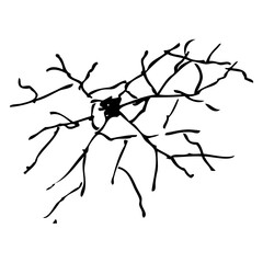 crack, simple vector hand draw sketch doodle, isolated on white